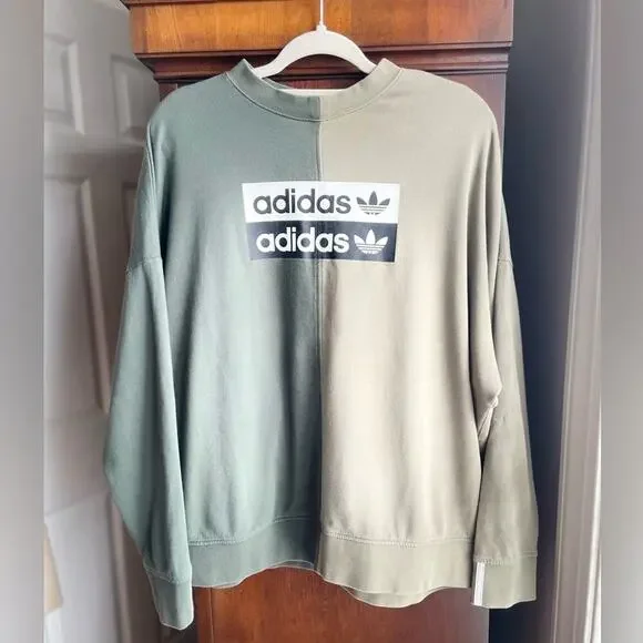 ✨Adidas✨ Women's Originals R.Y.V. Sweatshirt (Shadow Green | Legacy Green) - Picture 8 of 9